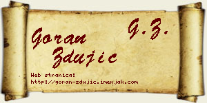 Goran Zdujić vizit kartica